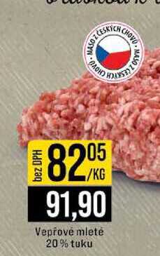 Vepřové mleté 20% tuku 1kg