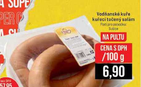 Vodňanské kuře kuřecí točený salám 100g