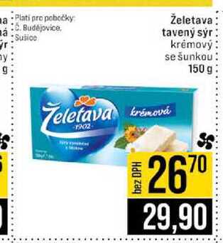 Želetava tavený sýr krémový se šunkou 150 g