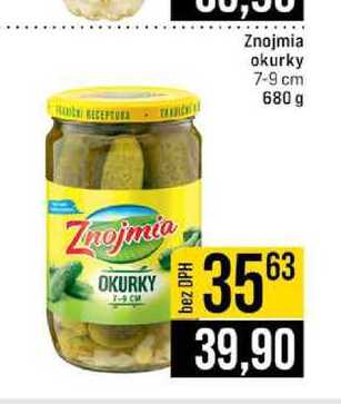 Znojmia okurky 7-9 cm 680 g