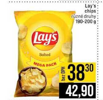 Lay's chips různé druhy 190-200 g