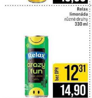 Relax limonáda různé druhy 330 ml