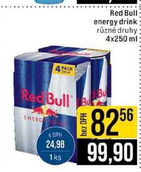 Red Bull energy drink různé druhy 4x250 ml