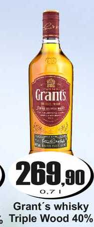 Grant's whisky Triple Wood 40% 0,7 L