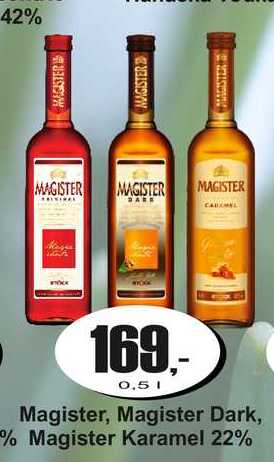 Magister, Magister Dark, % Magister Karamel 22% 0,5 L