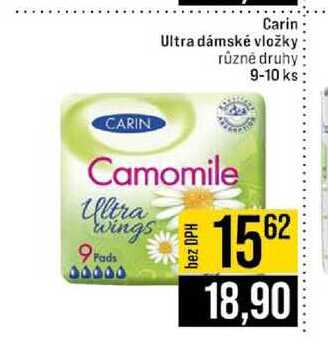 Carin Ultra dámské vložky různé druhy 9-10 ks