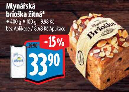 Mlynářská brioška žitná 400 g 