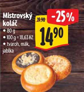 Mistrovský  koláč 80 g 