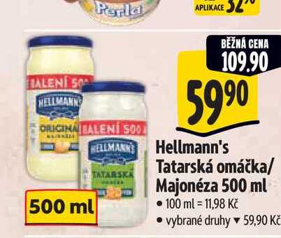 Hellmann's Tatarská omáčka/ Majonéza 500 ml