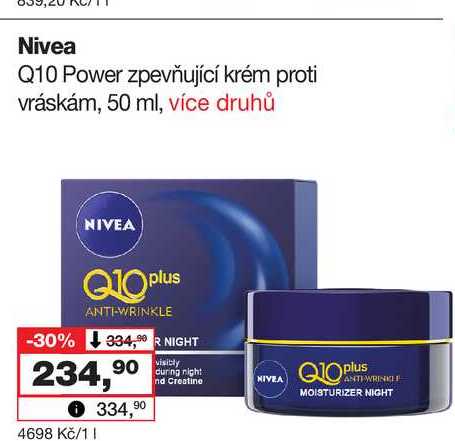 Nivea Q10 Power zpevňující krém proti vráskám, 50 ml