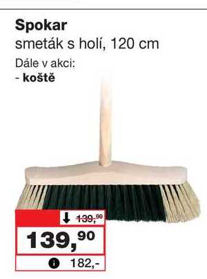 Spokar smeták s holí, 120 cm
