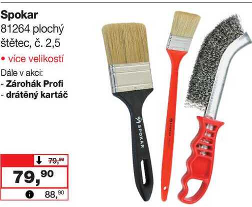 Spokar 81264 plochý štětec, č. 2,5