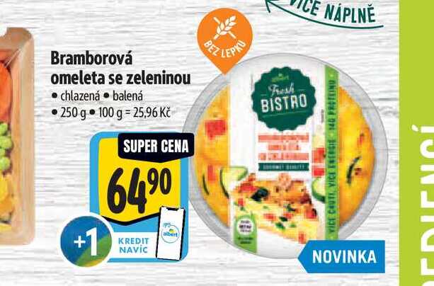 Bramborová omeleta se zeleninou  250 g