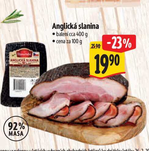  Anglická slanina  400 g