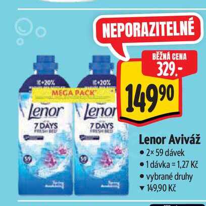 Lenor Aviváž 2× 59 dávek