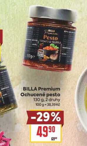 BILLA Premium Ochucené pesto 130 g