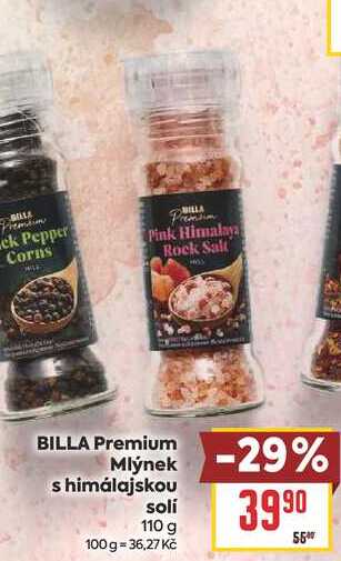 BILLA Premium Mlýnek s himálajskou soli 110 g