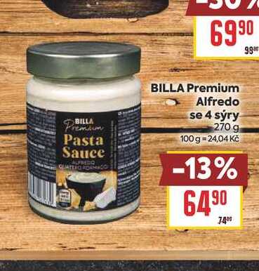 BILLA Premium Alfredo se 4 sýry 270 g