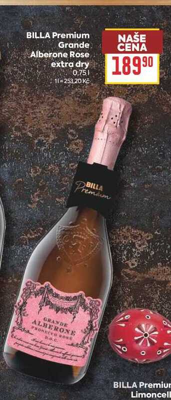 BILLA Premium Grande. Alberone Rose extra dry 0.75l