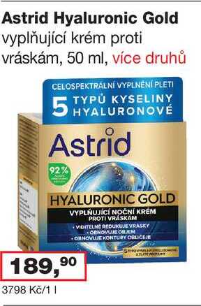 Astrid Hyaluronic Gold 50 ml