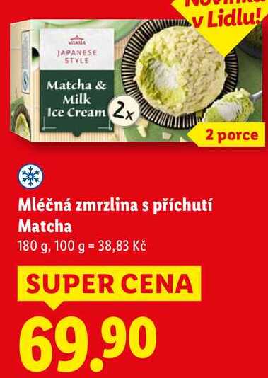 Mléčná zmrzlina s příchutí Matcha, 180 g