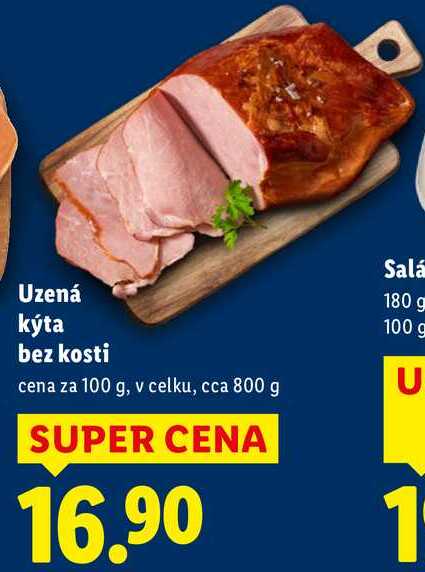 Uzená kýta bez kosti, cena za 100 g