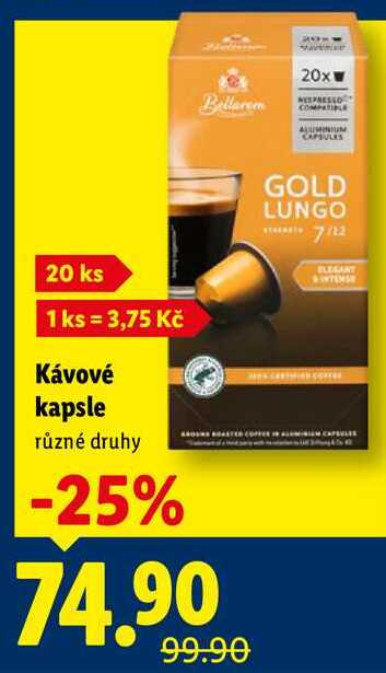 Kávové kapsle, 20 ks