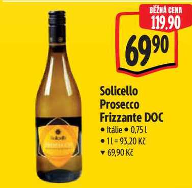 Solicello Prosecco Frizzante DOC, 0,75 l 