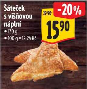 Šáteček s višňovou náplní, 130 g 