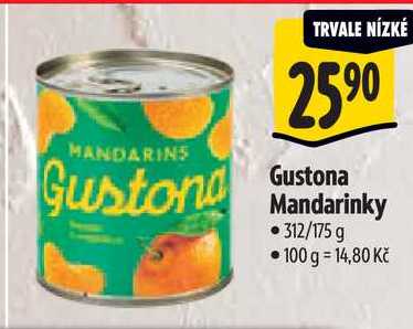 Gustona Mandarinky, 312/175 g