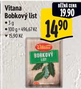 Vitana Bobkový list, 3 g