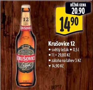 Krušovice 12, 0,5 l
