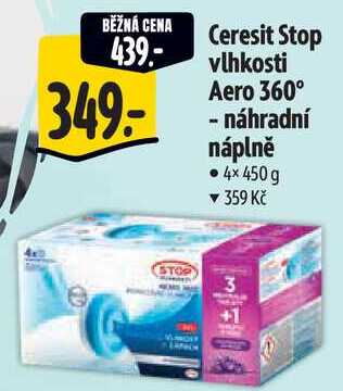 Ceresit Stop vlhkosti Aero 360° - náhradní náplně, 4x 450 g 