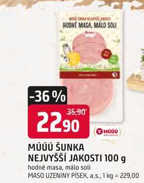 ŠUNKA NEJVYŠŠÍ JAKOSTI 100 g