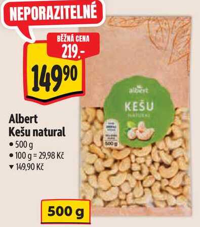 Albert Kešu natural, 500 g 