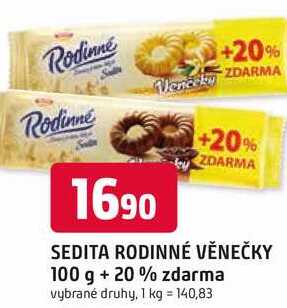 RODINNÉ VĚNEČKY 100 g + 20% zdarma 