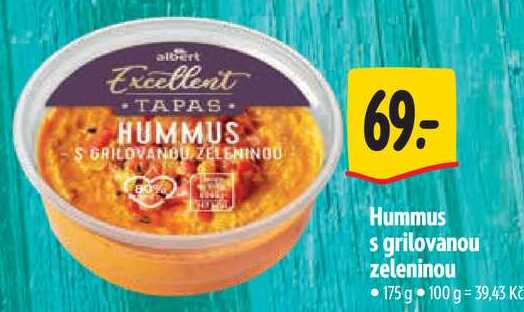 Hummus s grilovanou zeleninou, 175 g