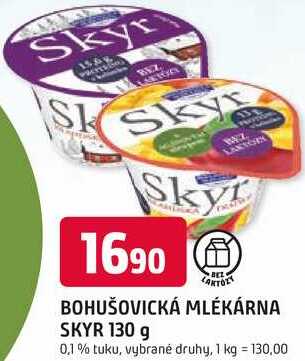 BOHUŠOVICKÁ MLÉKÁRNA SKYR 130 g 