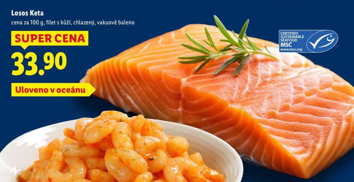 Losos Keta, cena za 100 g