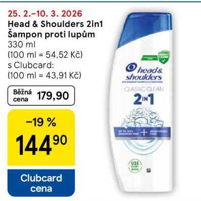 Head & Shoulders 2in1 Šampon proti lupům, 330 ml