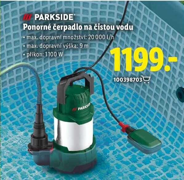 Ponorné čerpadlo na čistou