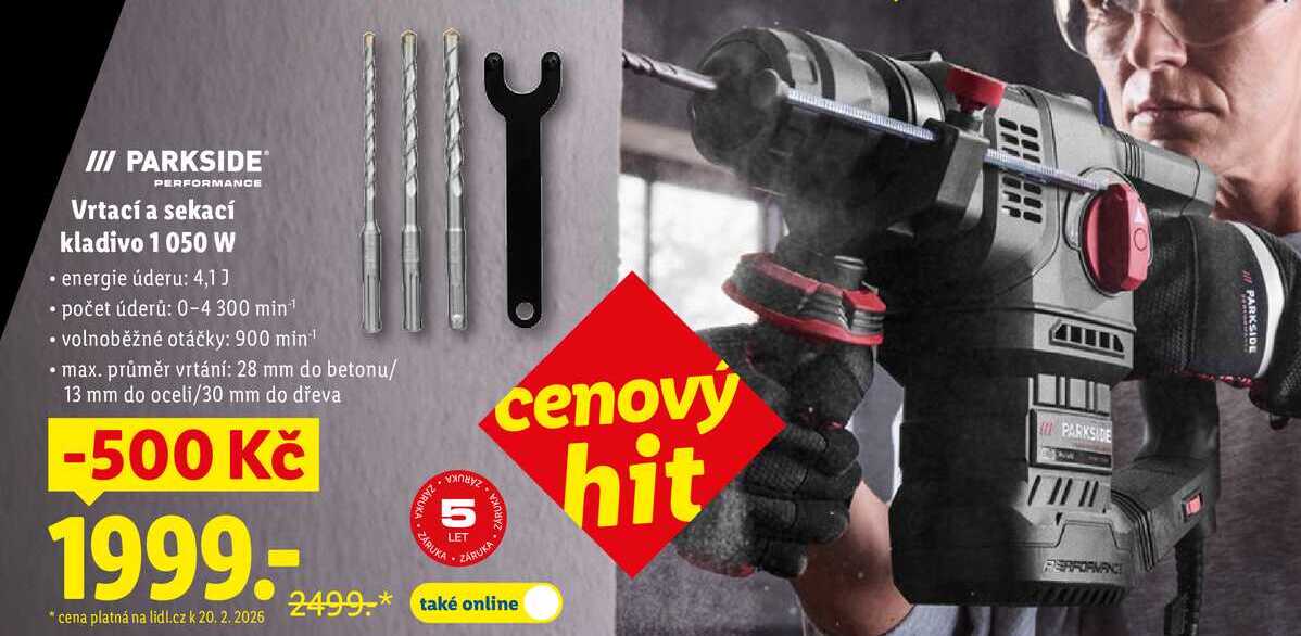 Vrtací a sekací kladivo 1 050 W 