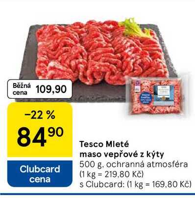 Tesco Mleté maso vepřové z kýty, 500 g