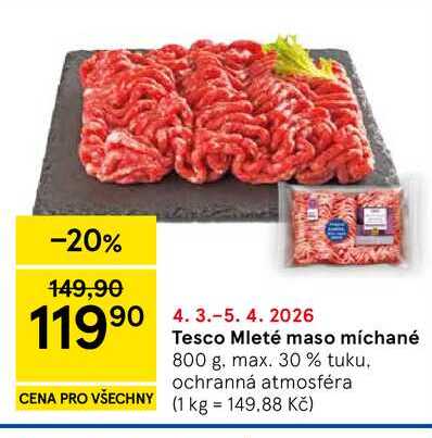 Tesco Mleté maso míchané, 800 g