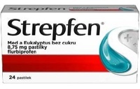 Strepfen Med a Eukalyptus bez cukru 24 pastilek