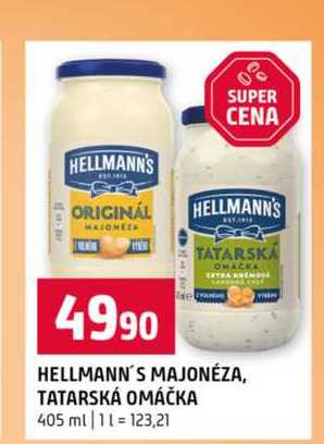 HELLMANN'S MAJONÉZA, TATARSKÁ OMÁČKA 405 ml