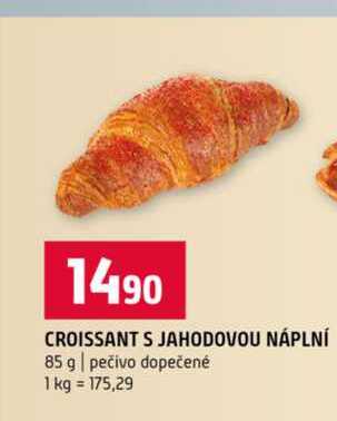 CROISSANTS JAHODOVOU NÁPLNÍ 85 g pečivo dopečené