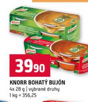 KNORR BOHATÝ BUJÓN 4x 28 g vybrané druhy 
