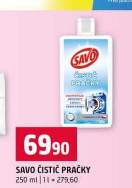 SAVO ČISTIČ PRAČKY 250 ml 