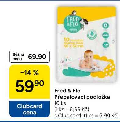 Fred & Flo Přebalovací podložka, 10 ks